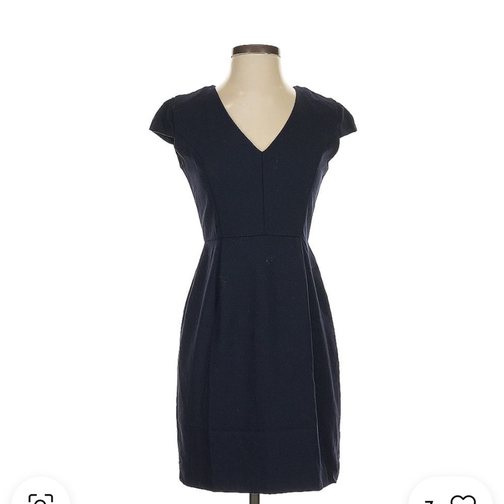 J. Crew Women's Cap Sleeve Sheath Dress Black Size 0P